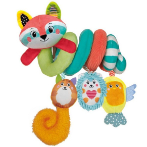 CLEMENTONI BABY Happy Animals - Мека дрънкалка спирала за количка