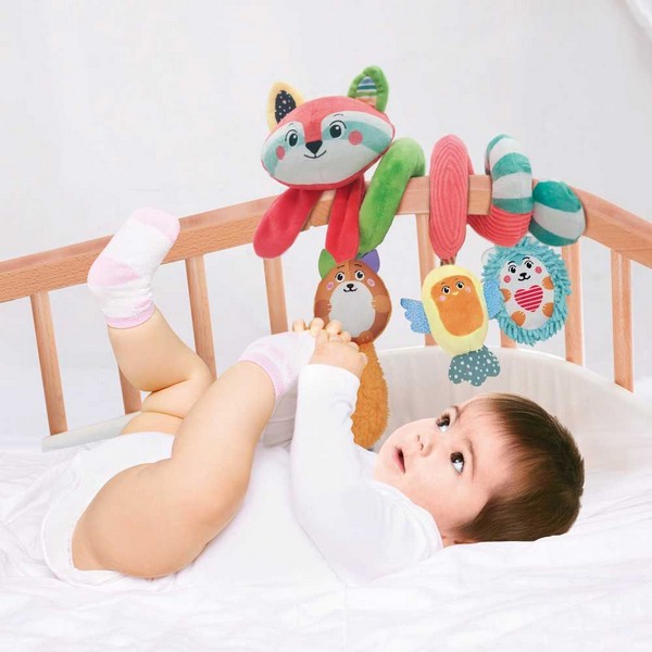 Продукт CLEMENTONI BABY Happy Animals - Мека дрънкалка спирала за количка - 0 - BG Hlapeta