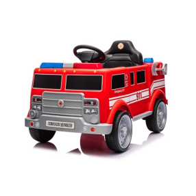 Акумулаторна кола Little Fire Red 12V/4AH с меки гуми и кожена седалка
