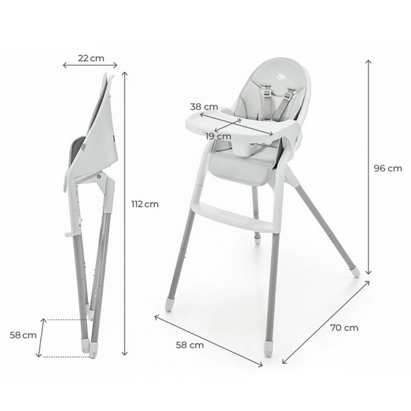 Продукт Kinderkraft DINNLY - Столче за хранене - 0 - BG Hlapeta
