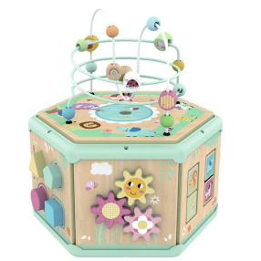 Tooky Toy -  Дървен активен куб, 7 в 1