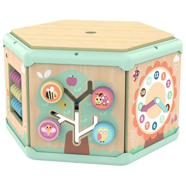 Продукт Tooky Toy -  Дървен активен куб, 7 в 1 - 0 - BG Hlapeta