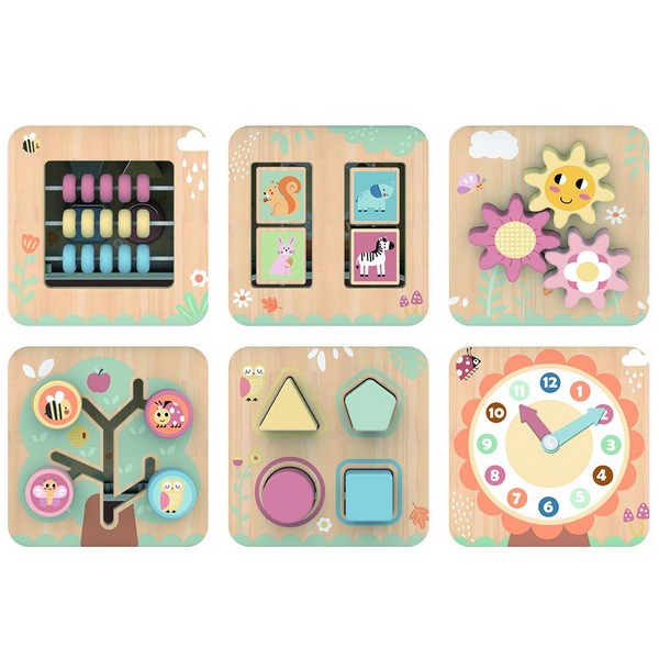 Продукт Tooky Toy -  Дървен активен куб, 7 в 1 - 0 - BG Hlapeta