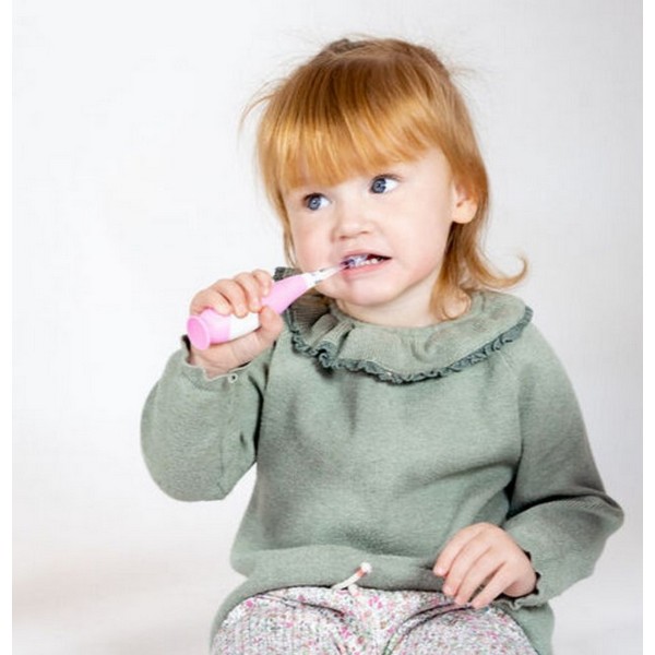 Продукт Brush-Baby BabySonic - Електрическа четка за зъби с USB захранване и 1 резервна глава 0-3 години - 0 - BG Hlapeta