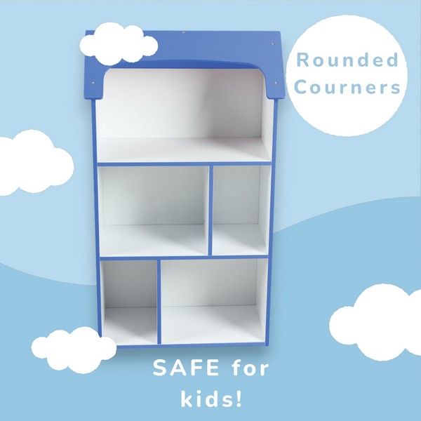 Продукт GINGER HOME - Детска етажерка MONSTER, Синя за съхранение на играчки и книжки - 0 - BG Hlapeta