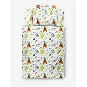 Galix Дино парк - Детски спален комплект, 3 части