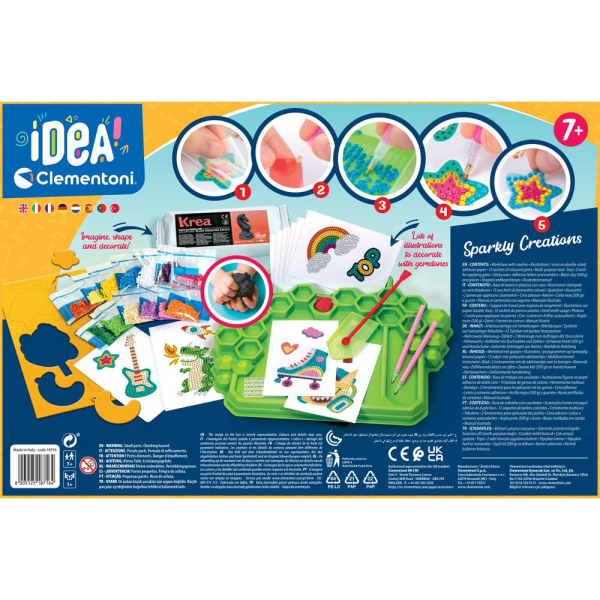 Продукт CLEMENTONI IDEA Deluxe - Диамантен гоблен - картина с диамантена мозайка и глина - 0 - BG Hlapeta