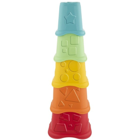 Chicco Кула с чаши - Детска играчка 2 в 1, 10 части Chicco Кула с чаши - Детска играчка 2 в 1, 10 части