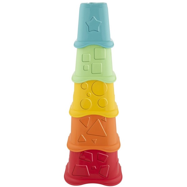 Chicco Кула с чаши - Детска играчка 2 в 1, 10 части