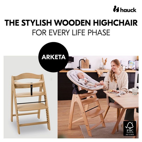 Продукт Hauck Arketa - Дървен стол за хранене - 0 - BG Hlapeta