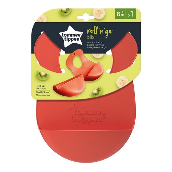 Продукт Tommee Tippee Roll n Go - Мек силиконов лигавник , навива се на компактно руло за лесно прибиране, 6м+ - 0 - BG Hlapeta