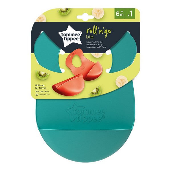 Продукт Tommee Tippee Roll n Go - Мек силиконов лигавник , навива се на компактно руло за лесно прибиране, 6м+ - 0 - BG Hlapeta
