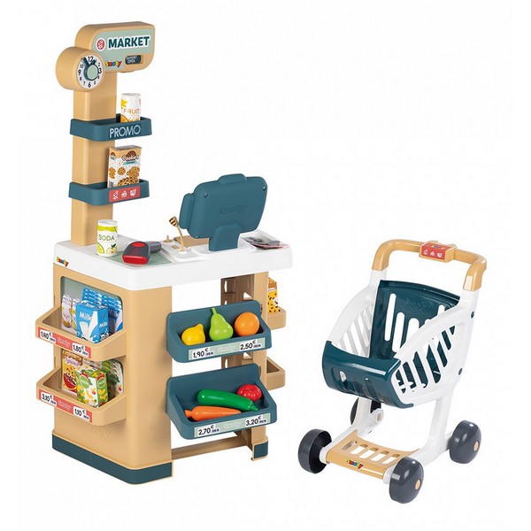 Продукт Smoby - Супермаркет с аксесоари и количка за пазаруване - 0 - BG Hlapeta