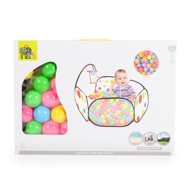 Продукт Moni toys - Тента с баскетболен кош и 50 топки - 0 - BG Hlapeta