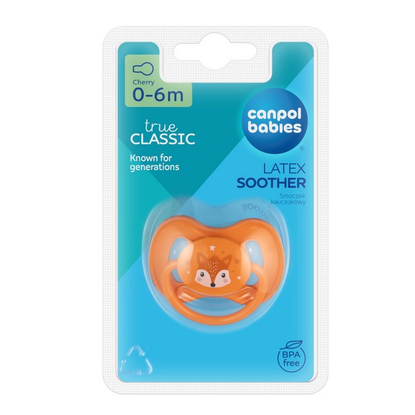 Продукт CANPOL ANIMALS - Каучукова залъгалка с форма на черешка, 0-6м - 0 - BG Hlapeta