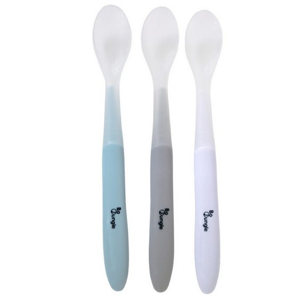 Продукт Bo Jungle - Сет от силиконови лъжички за хранене - 3 бр. - 0 - BG Hlapeta