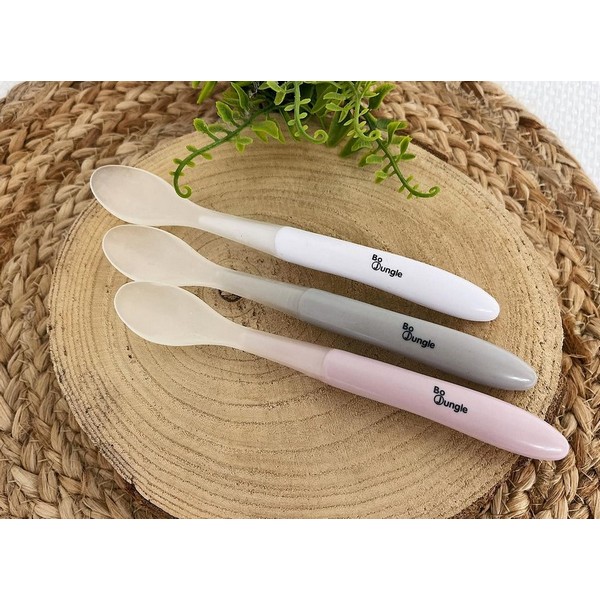 Продукт Bo Jungle - Сет от силиконови лъжички за хранене - 3 бр. - 0 - BG Hlapeta