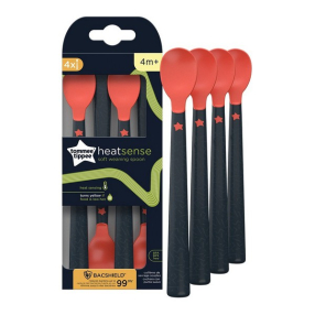 Tommee Tippee - Термосензорни лъжици с антибактериално покритие BACSHIELD, 4м+, 4 бр./оп.