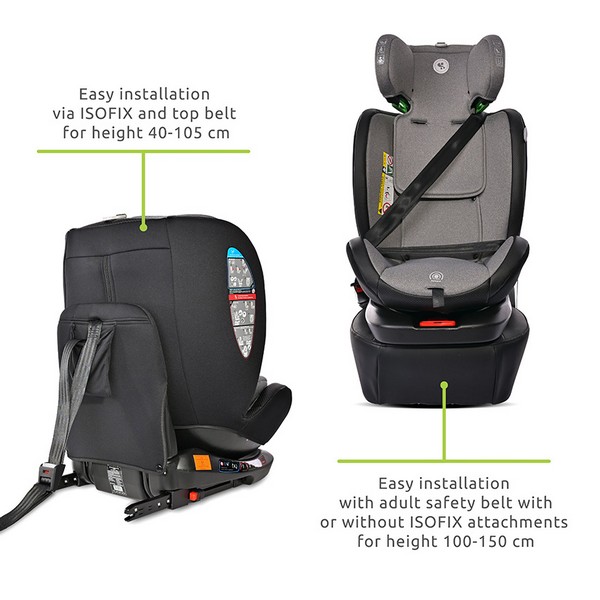 Продукт Lorelli ARES - Стол за кола i-Size ISOFIX 360 40-150 см. Anti Rebound Bar - 0 - BG Hlapeta