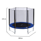 Byox 244см (8ft) - Батут с външна мрежа + стълба Продукт Byox 244см (8ft) - Батут с външна мрежа + стълба - 3 - BG Hlapeta
