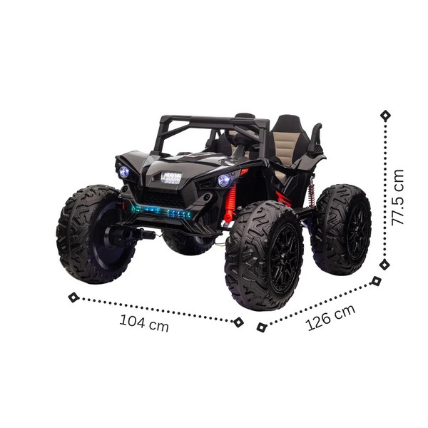 Продукт Двуместно акумулаторно бъги UTV Wheeler 24V, 4X4 с меки гуми и амортисьори - 0 - BG Hlapeta