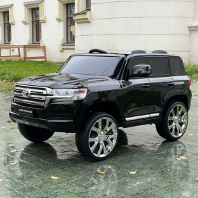 Акумулаторен джип TOYOTA LAND CRUISER ,12V батерия, C MP3, с меки гуми с кожена седалка