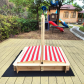 GINGER HOME - Детски Пясъчник с Регулируем Покрив с UV Защита, 117x117x113 см, Дървен – Идеален за Игра на Открито Продукт GINGER HOME - Детски Пясъчник с Регулируем Покрив с UV Защита, 117x117x113 см, Дървен – Идеален за Игра на Открито - 8 - BG Hlapeta