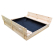GINGER HOME - Голям Детски Пясъчник с Пейки и Сгъваем Капак 157x157x21см, Дървен