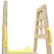 GINGER HOME - Детска Дървена Катерушка с Пързалка 2.2 м, За Игра на Двора