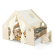 GINGER HOME - Детска Дървена Къща за Игра 6 в 1 – Стол, Маса, Черна Дъска, Органайзер, Тента и Мека Подложка 1