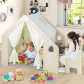GINGER HOME - Детска Дървена Къща за Игра 6 в 1 – Стол, Маса, Черна Дъска, Органайзер, Тента и Мека Подложка Продукт GINGER HOME - Детска Дървена Къща за Игра 6 в 1 – Стол, Маса, Черна Дъска, Органайзер, Тента и Мека Подложка - 6 - BG Hlapeta