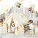 GINGER HOME - Детска Дървена Къща за Игра 6 в 1 – Стол, Маса, Черна Дъска, Органайзер, Тента и Мека Подложка 4