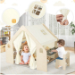 GINGER HOME - Детска Дървена Къща за Игра 6 в 1 – Стол, Маса, Черна Дъска, Органайзер, Тента и Мека Подложка Продукт GINGER HOME - Детска Дървена Къща за Игра 6 в 1 – Стол, Маса, Черна Дъска, Органайзер, Тента и Мека Подложка - 16 - BG Hlapeta