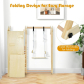 GINGER HOME - Детски Дървен Комплект 4 в 1 – Люлка, Пързалка, Катерушка и Рампа за Катерене, 120x112x114 см Продукт GINGER HOME - Детски Дървен Комплект 4 в 1 – Люлка, Пързалка, Катерушка и Рампа за Катерене, 120x112x114 см - 7 - BG Hlapeta