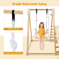 GINGER HOME - Детски Дървен Комплект 4 в 1 – Люлка, Пързалка, Катерушка и Рампа за Катерене, 120x112x114 см Продукт GINGER HOME - Детски Дървен Комплект 4 в 1 – Люлка, Пързалка, Катерушка и Рампа за Катерене, 120x112x114 см - 5 - BG Hlapeta