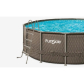 Funsicle Oasis - Басейн метална рамка кръг РАТАН 4.27x1.07 m със скимер филтър и стълба Продукт Funsicle Oasis - Басейн метална рамка кръг РАТАН 4.27x1.07 m със скимер филтър и стълба - 3 - BG Hlapeta