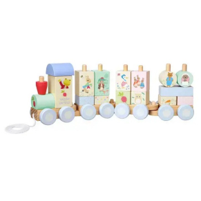 Orange Tree Toys Peter Rabbit Radish Express - Дървен влак за нанизване