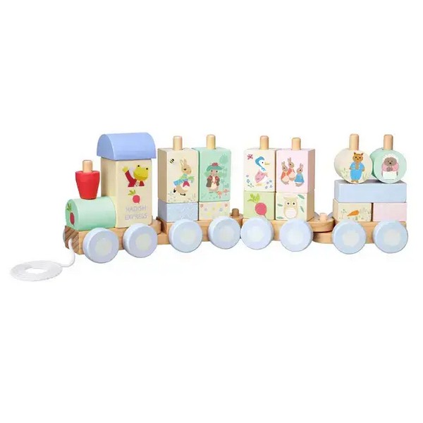 Orange Tree Toys Peter Rabbit Radish Express - Дървен влак за нанизване