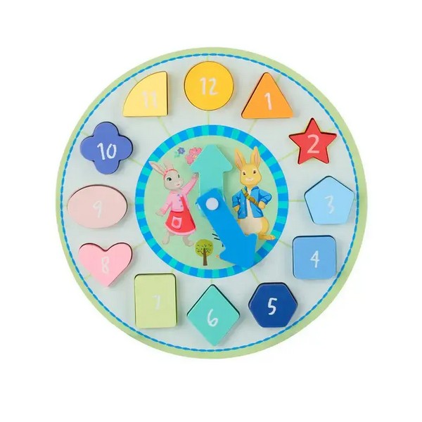 Продукт Orange Tree Toys Peter Rabbit Часовник, пастелни цветове - Дървен Пъзел - 0 - BG Hlapeta