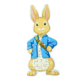 Orange Tree Toys Peter Rabbit - Голям дървен пъзел, числа и броене