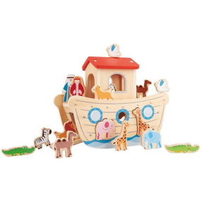 Lelin Toys Корабът на Ной - Дървена играчка-сортер