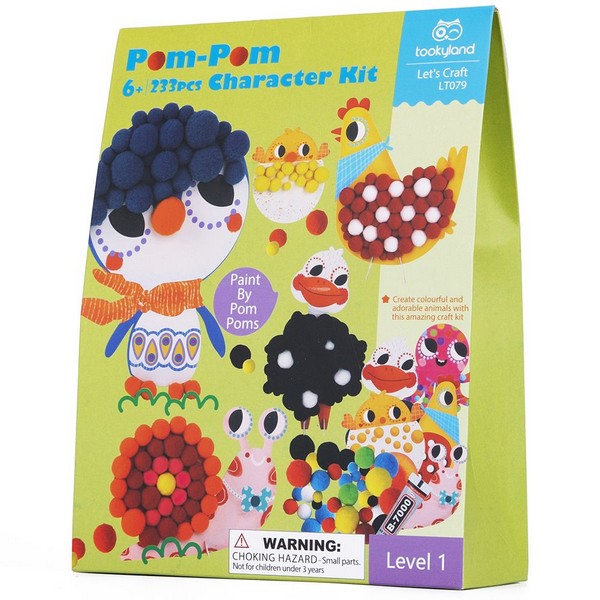 Продукт Tookyland - Моят първи творчески комплект със стикери и помпони, 4 в 1 - 0 - BG Hlapeta