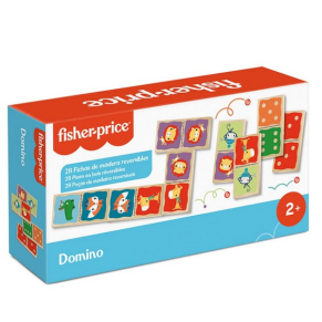 Fisher Price Животни - Дървено домино с две лица