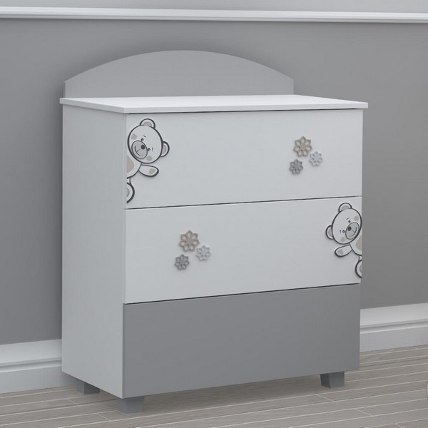 Продукт Bambino casa Fiori grigio - Kомплект 3ч. креватче + скрин + гардероб - 0 - BG Hlapeta