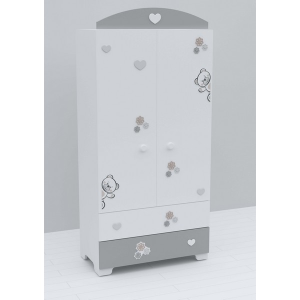 Продукт Bambino casa Fiori grigio - Kомплект 3ч. креватче + скрин + гардероб - 0 - BG Hlapeta