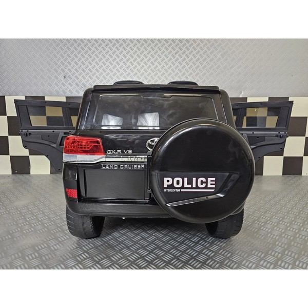 Продукт Акумулаторен джип Toyota Land Cruiser Police 12V, с меки гуми и кожена седалка - 0 - BG Hlapeta
