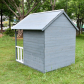 GINGER HOME - Дървена Детска Къща, 139x143.5x149 см, за Игри на Открито в Двора и Градината Продукт GINGER HOME - Дървена Детска Къща, 139x143.5x149 см, за Игри на Открито в Двора и Градината - 4 - BG Hlapeta