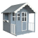 GINGER HOME - Дървена Детска Къща, 139x143.5x149 см, за Игри на Открито в Двора и Градината 2