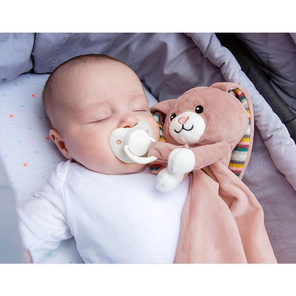 Продукт ZAZU - Плюшено одеялце за гушкане с държач за залъгалка, бял шум и музика, със сензор за плач - 0 - BG Hlapeta