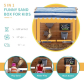 GINGER HOME - Детски Дървен Пясъчник с Регулируем Покрив, Аксесоари за Игра 120x120x120 см Продукт GINGER HOME - Детски Дървен Пясъчник с Регулируем Покрив, Аксесоари за Игра 120x120x120 см - 3 - BG Hlapeta